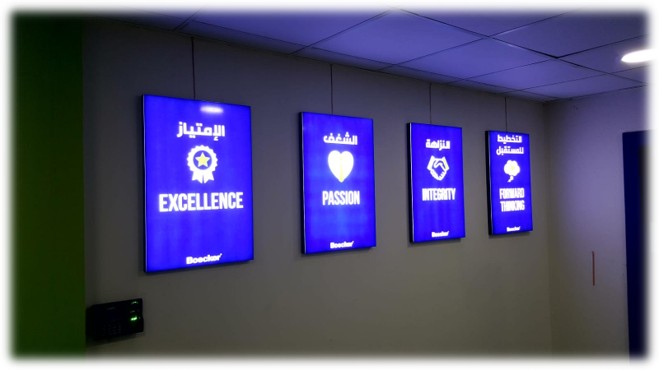 اللوحات الداخلية والخارجية